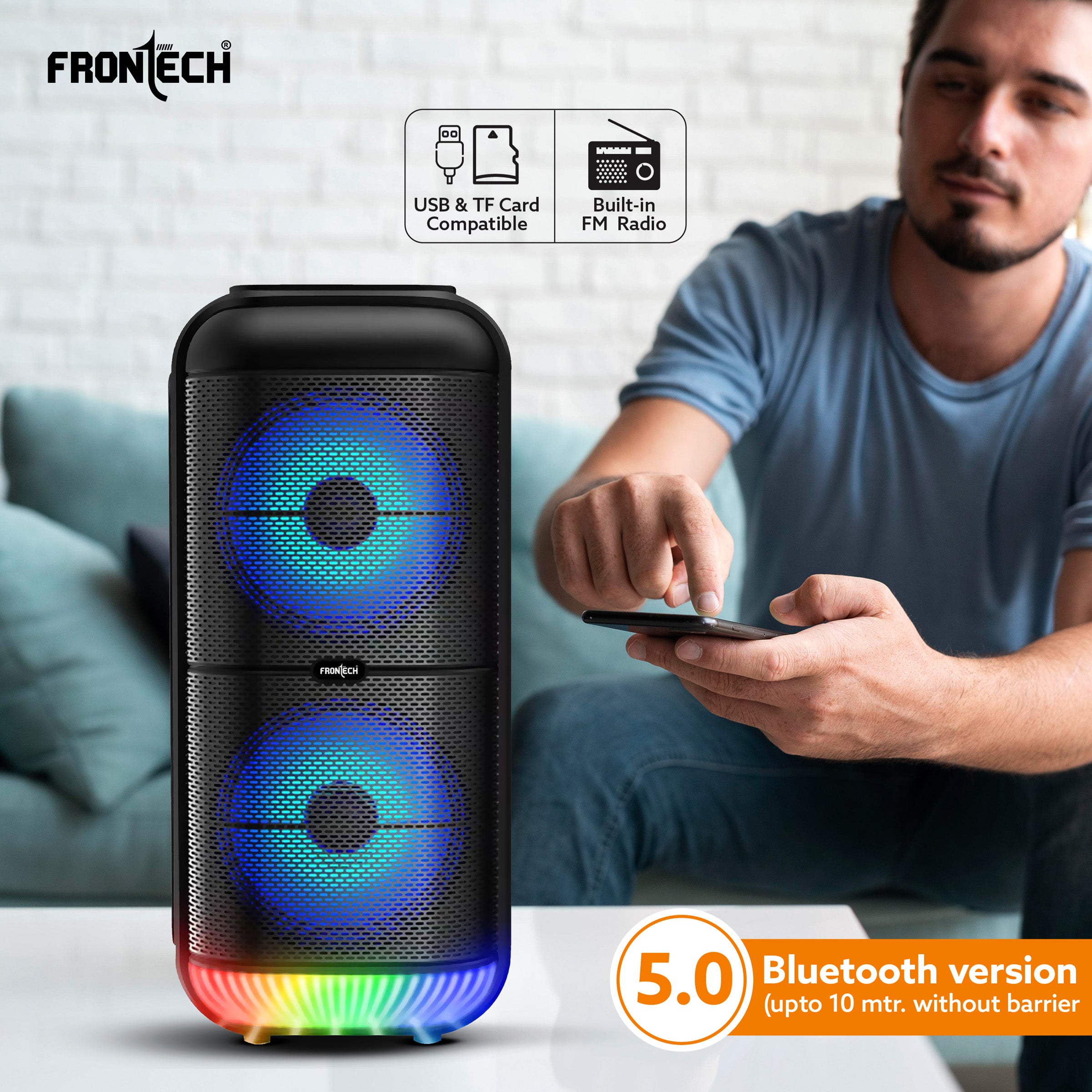 Frontech Solo Multimedia 22W Wireless Trolley Speaker (SW-0178) Frontech Solo Multimedia 22W Wireless Trolley Speaker (SW-0178)